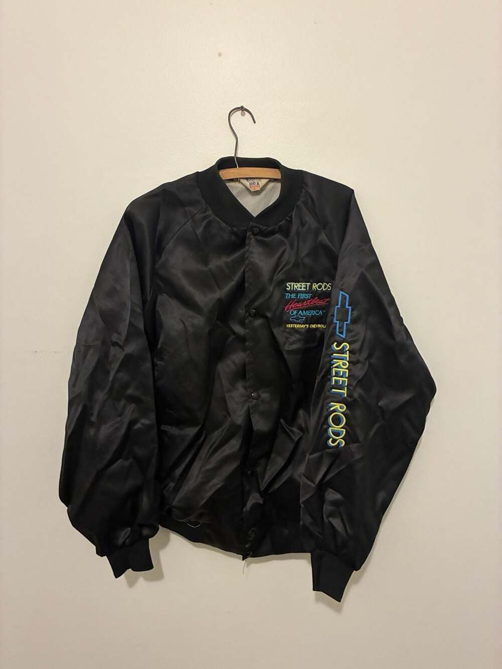 WestArk Street Rods Chevrolet Satin Jacket Size XL Black